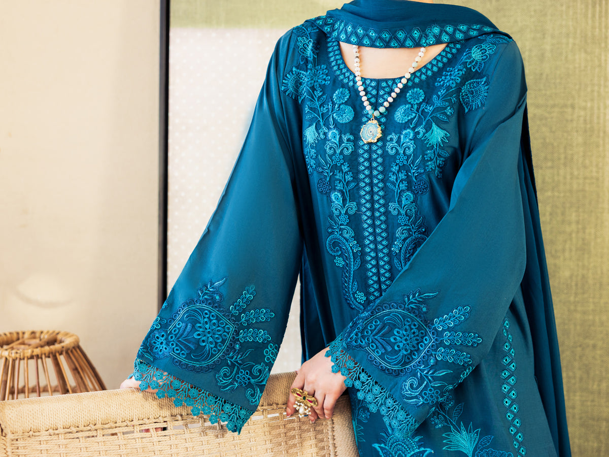 Turquoise Lawn Stitched 3Pc - ALP-3PS-2646