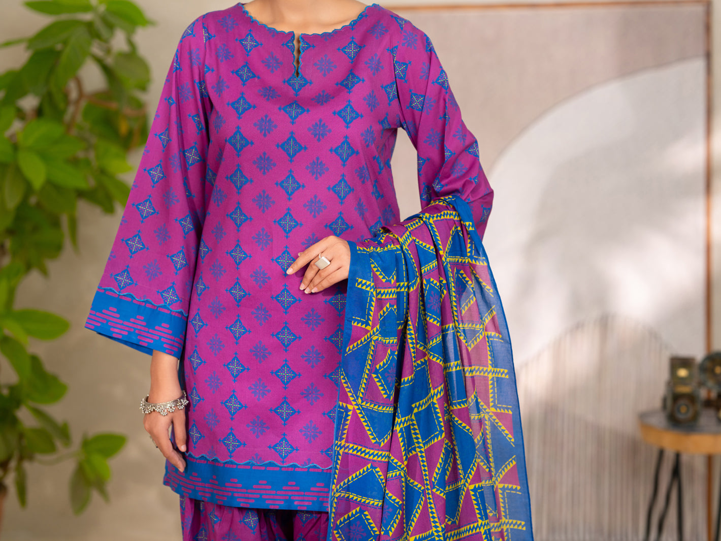 Purple Lawn Unstitched 3PC - ALP-3PS-2681