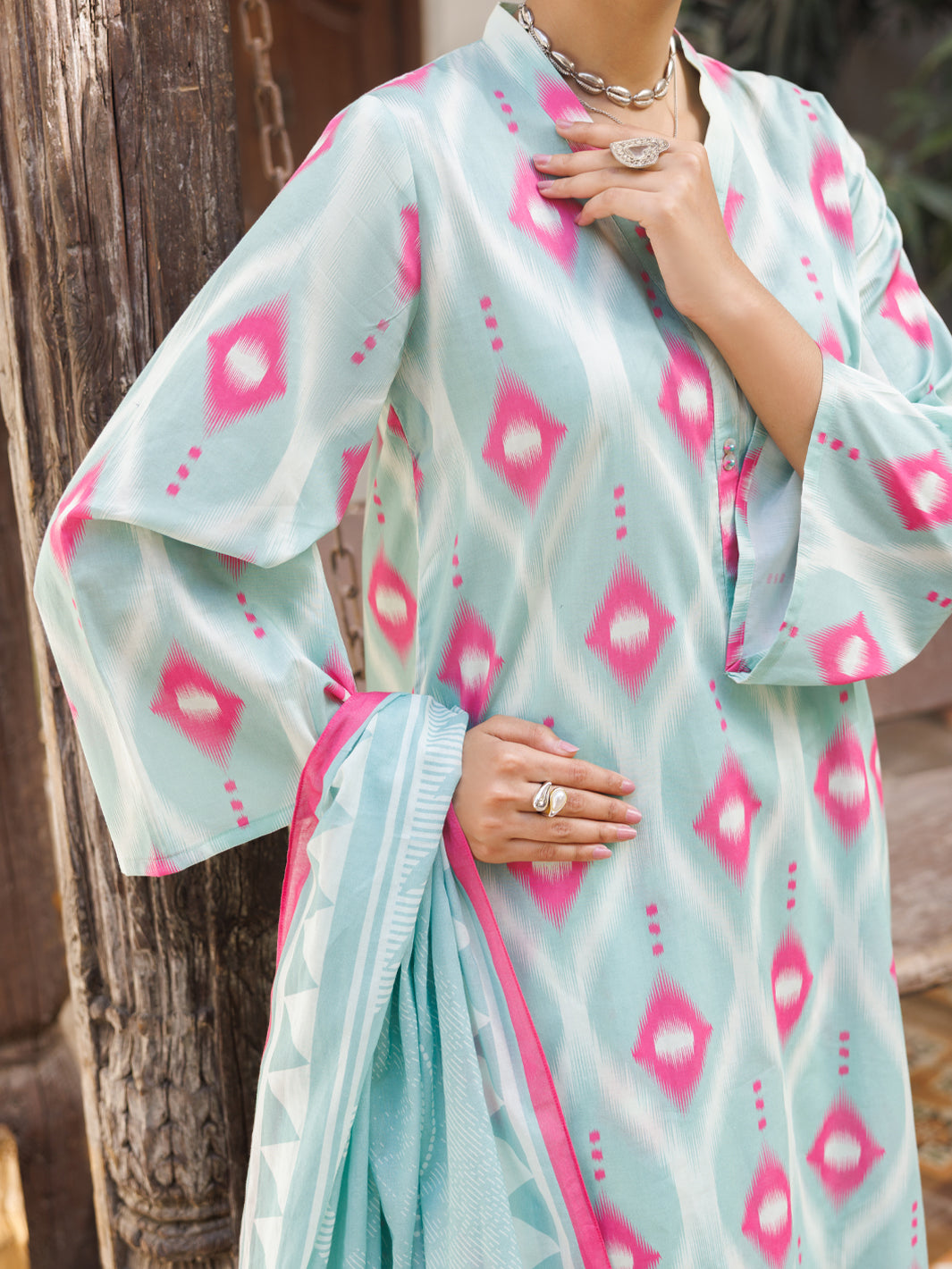 Light Green Lawn Stitched 3Pc - ALP-3PS-2820