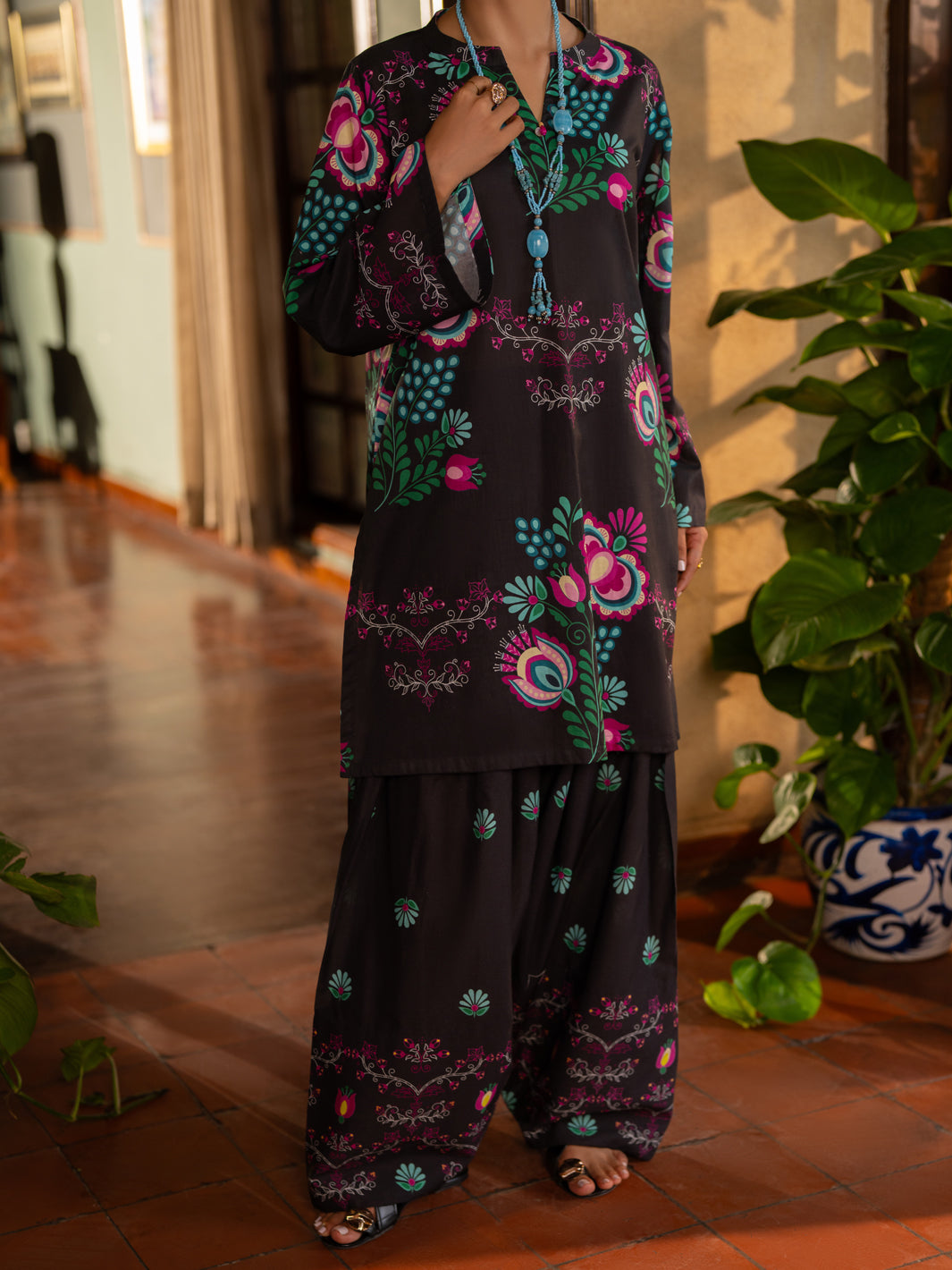 Black Lawn 2Pc Stitched - ALP-2PS-LKS-2824