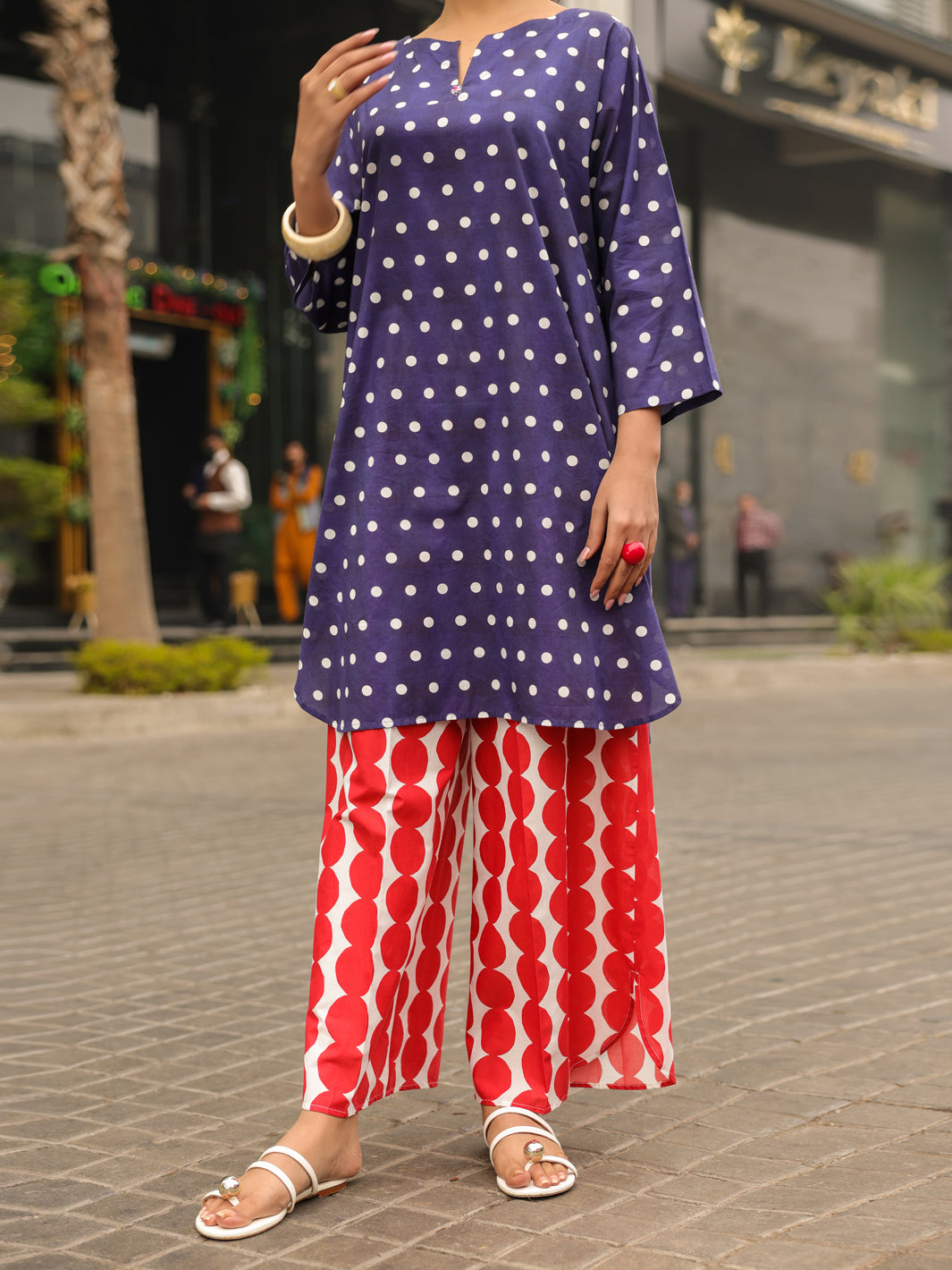 Blue Lawn Kurti - ALP-SLK-2546