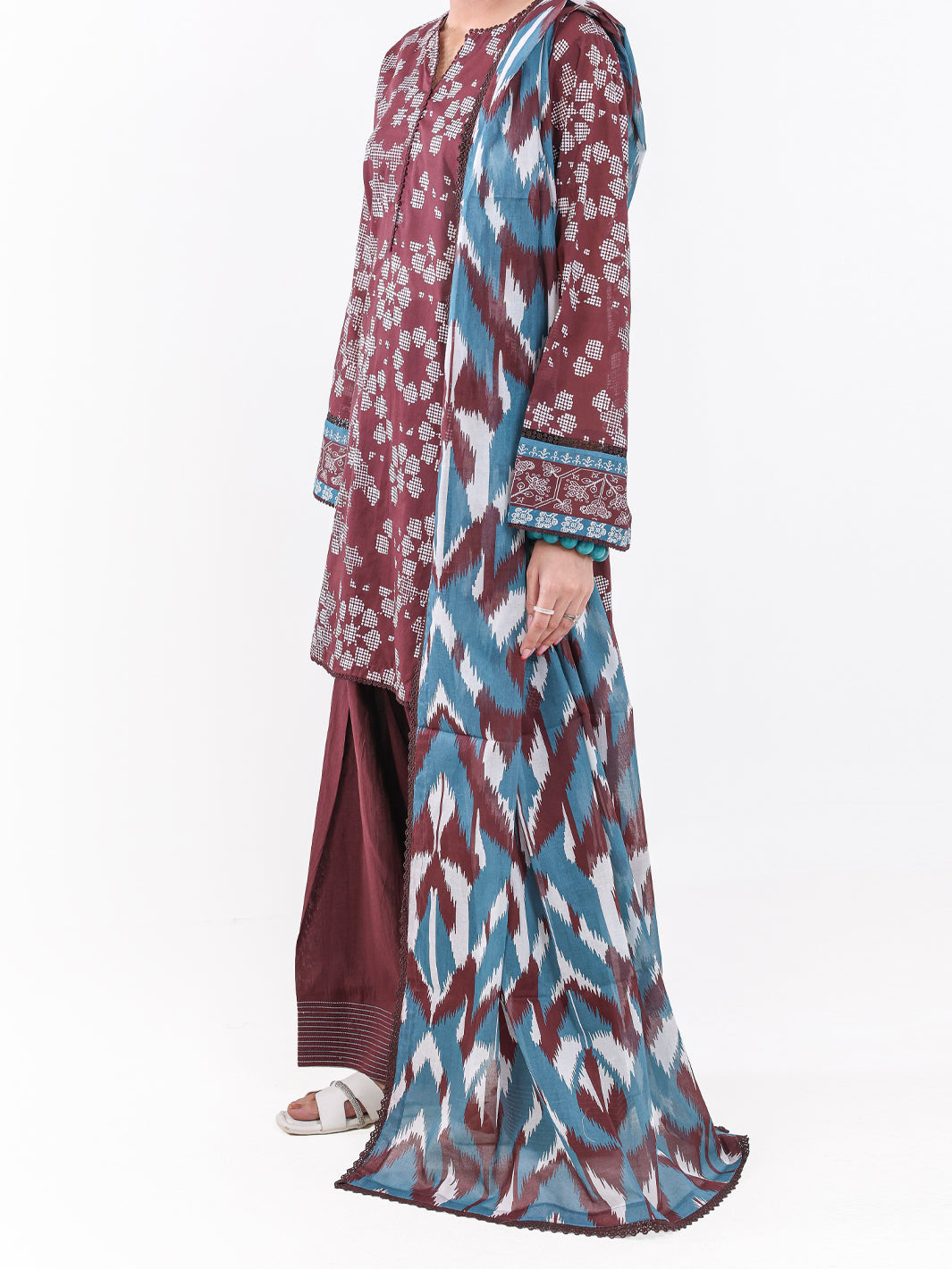 Brown Lawn 2Pc Unstitched - ALP-2PS-LKD-2469