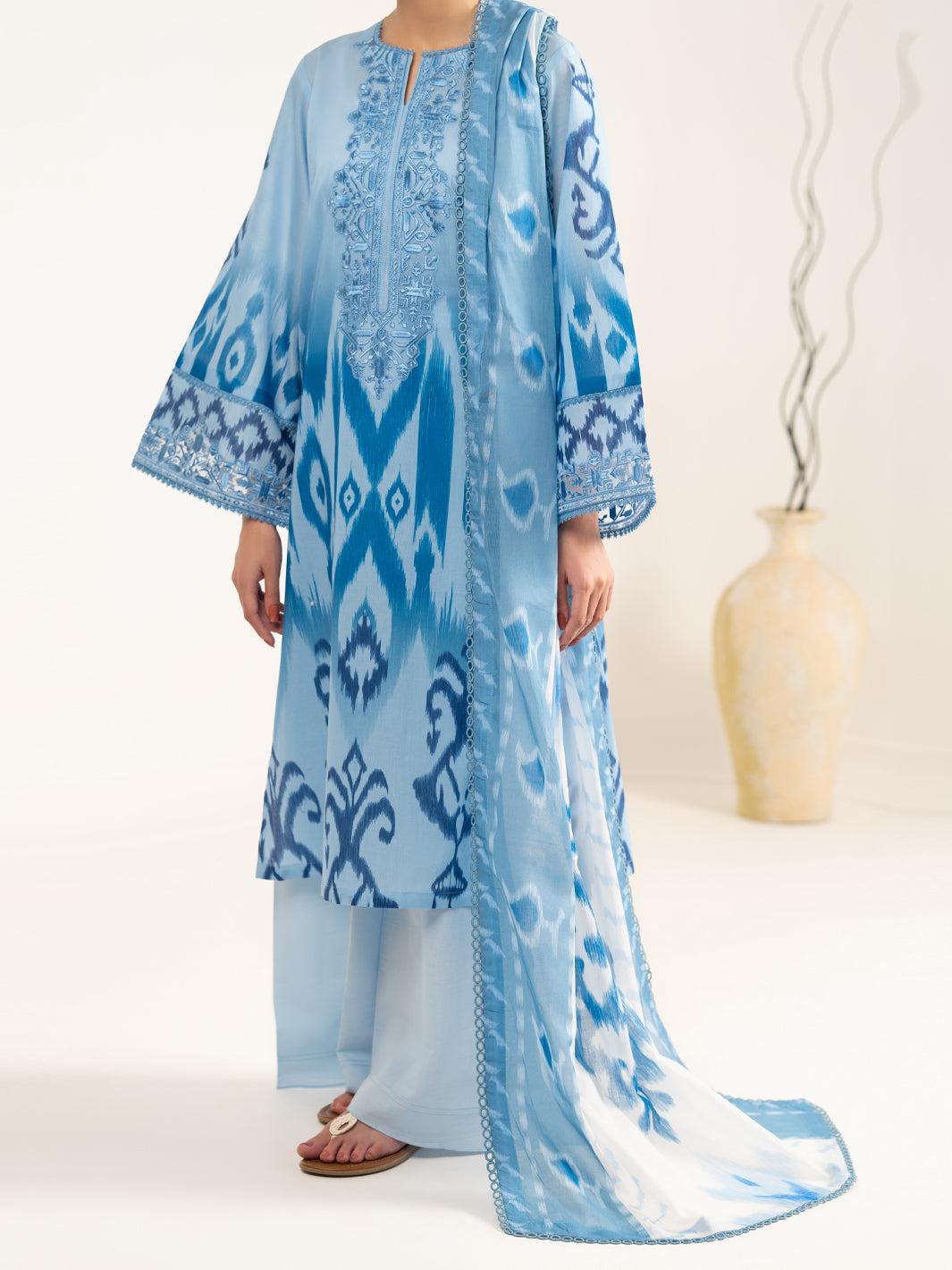 Blue Lawn Stitched 2Pc - ALP-2PS-LKD-2476