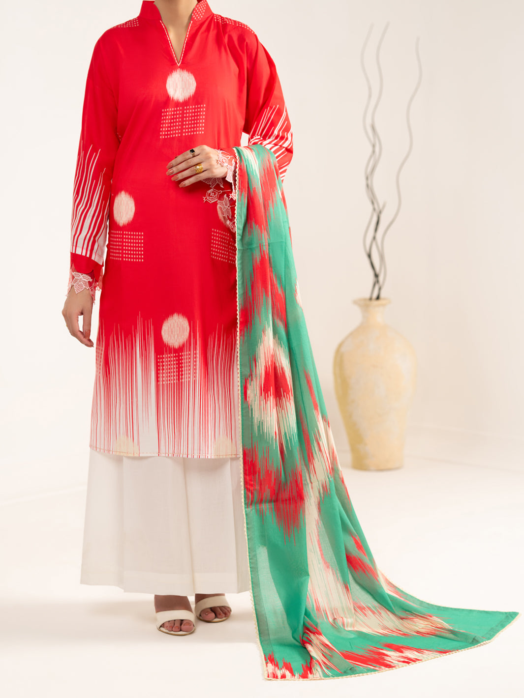Pink Lawn Stitched 2Pc - ALP-2PS-LKD-2477