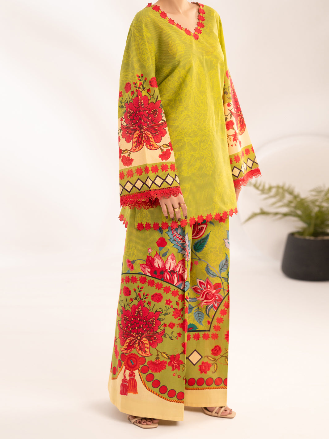 Green Lawn 2Pc Stitched - ALP-2PS-LKS-2486