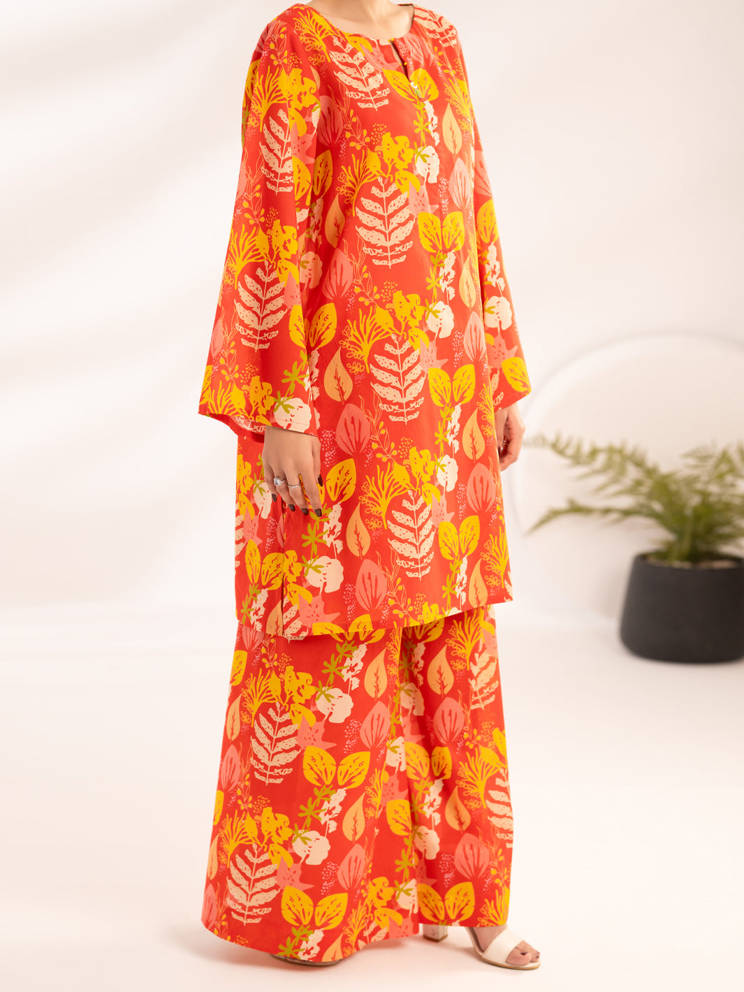 Orange Lawn 2Pc Stitched - ALP-LKS-2522