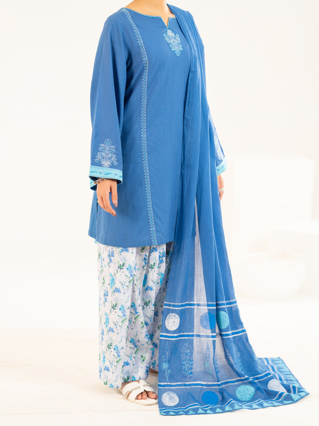 Blue Lawn Stitched 2Pc - ALP-2PS-LKS-2534