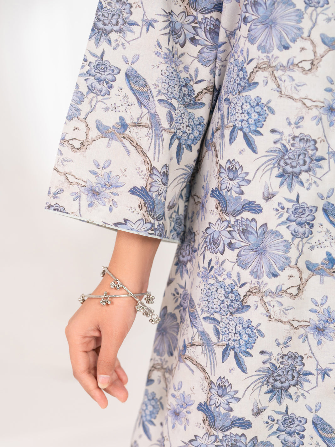Light Blue Cotton Co-Ord Set - ALP-2PS-SLKS-2762