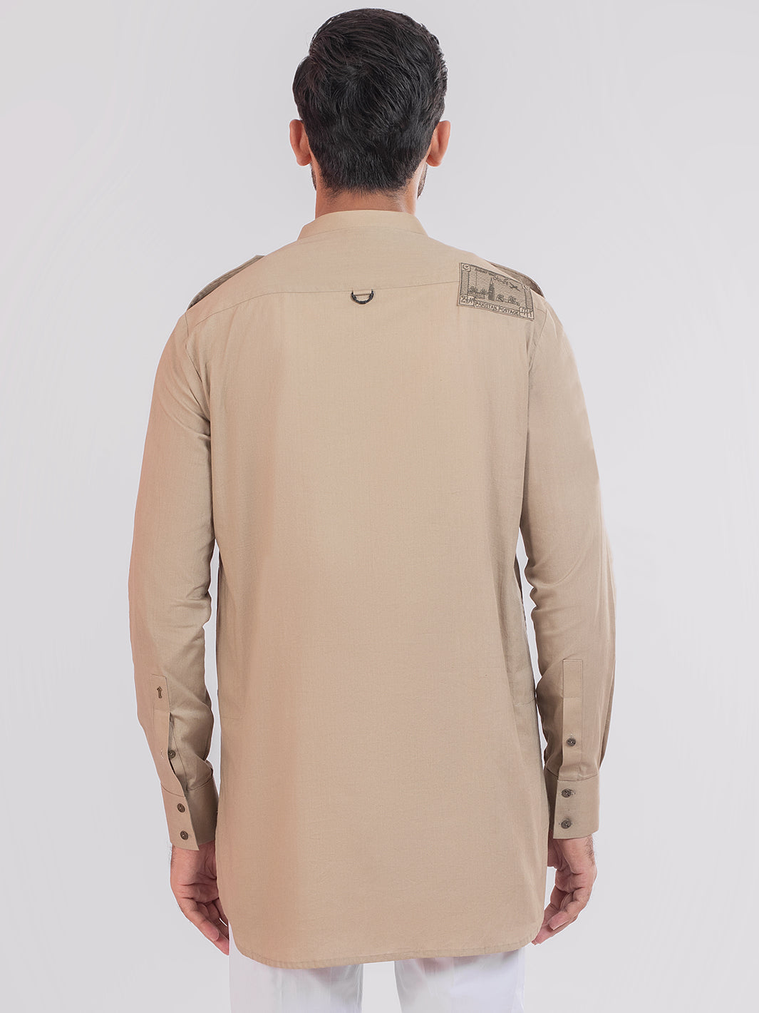Camel Brown Cambric Short Kurta - ALSK015