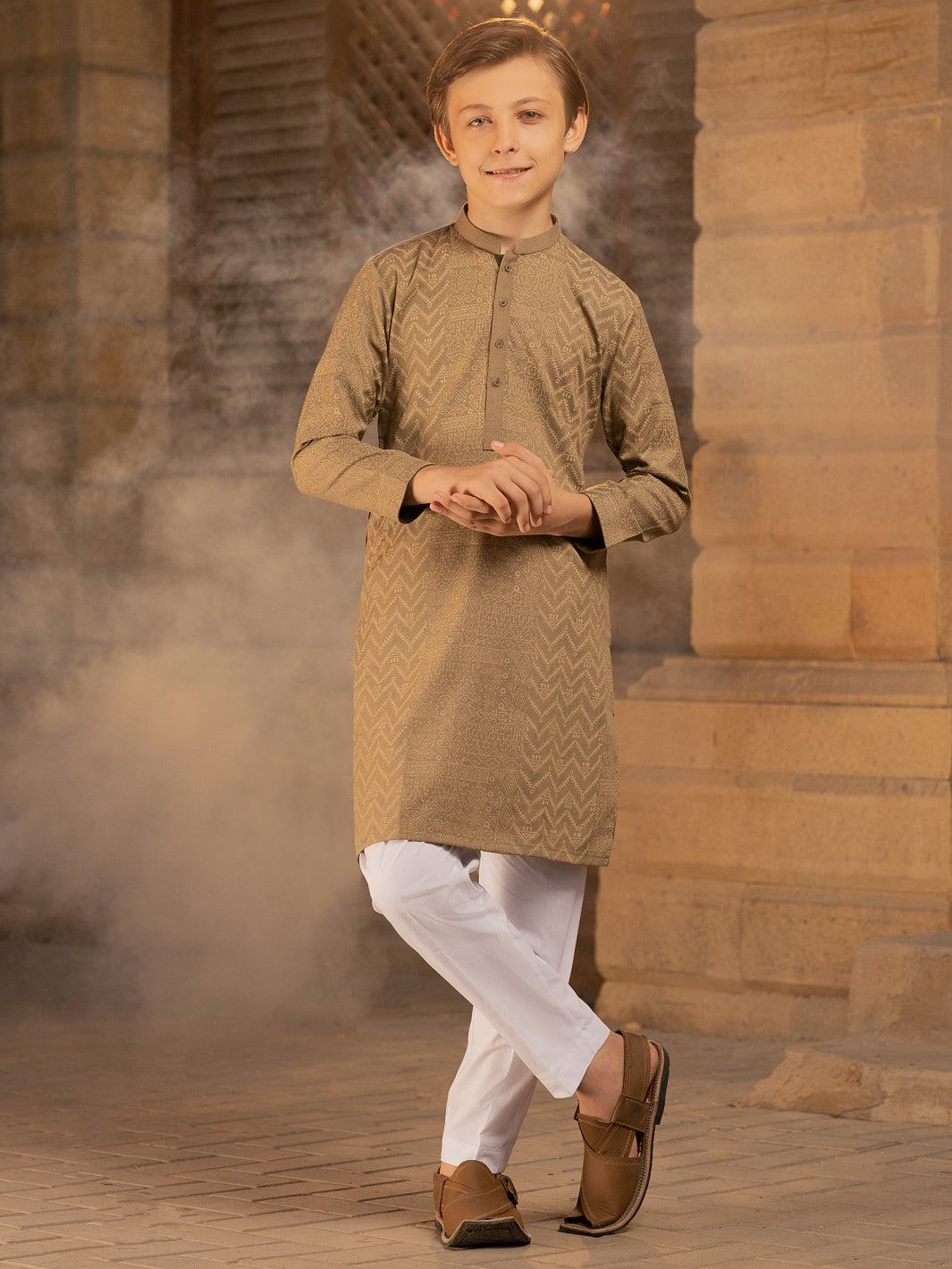 Light Green Blended Kurta - ALT-K-035A