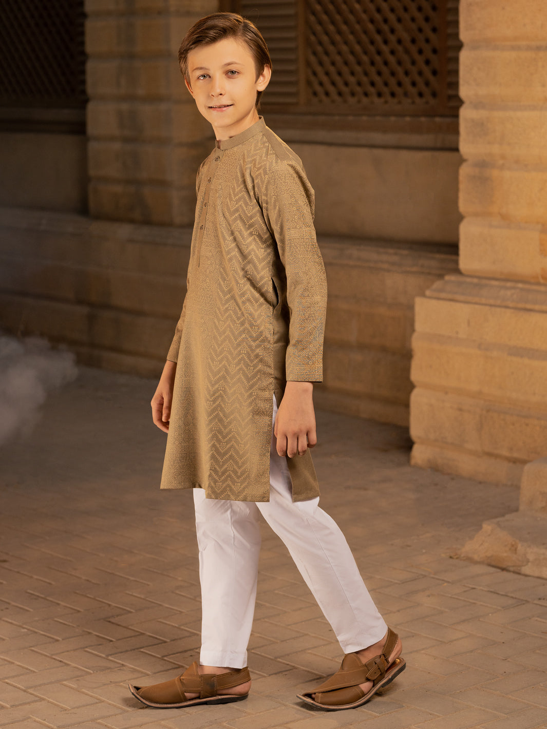Light Green Blended Kurta - ALT-K-035A