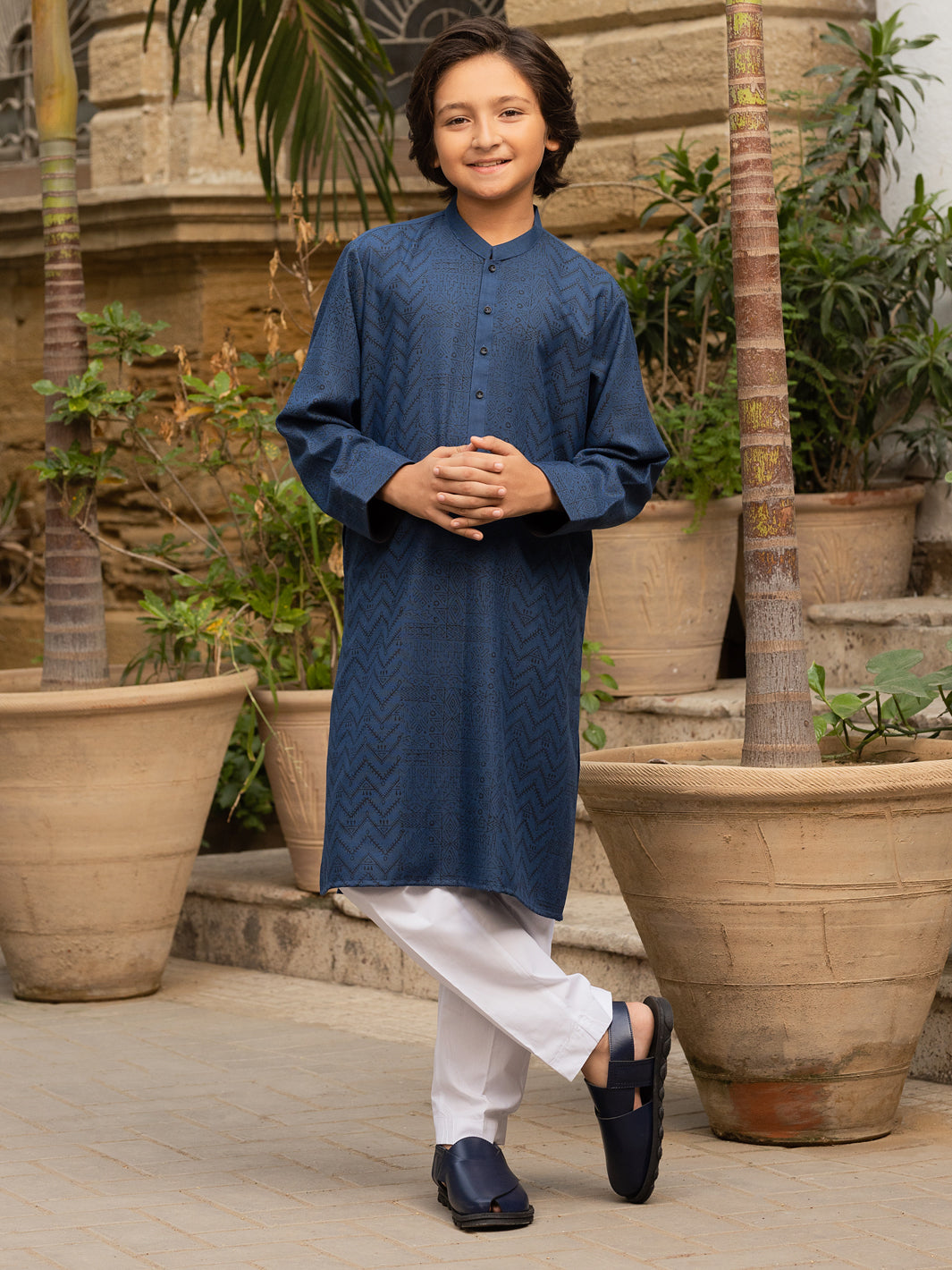 Blue Blended Kurta - ALT-K-035C