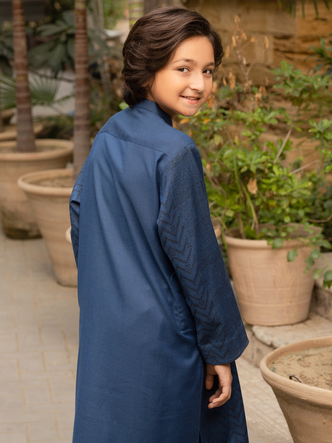 Blue Blended Kurta - ALT-K-035C