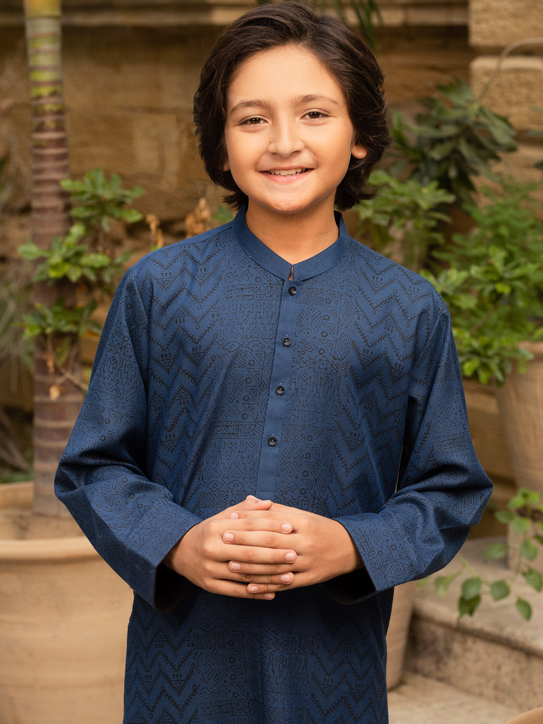 Blue Blended Kurta - ALT-K-035C
