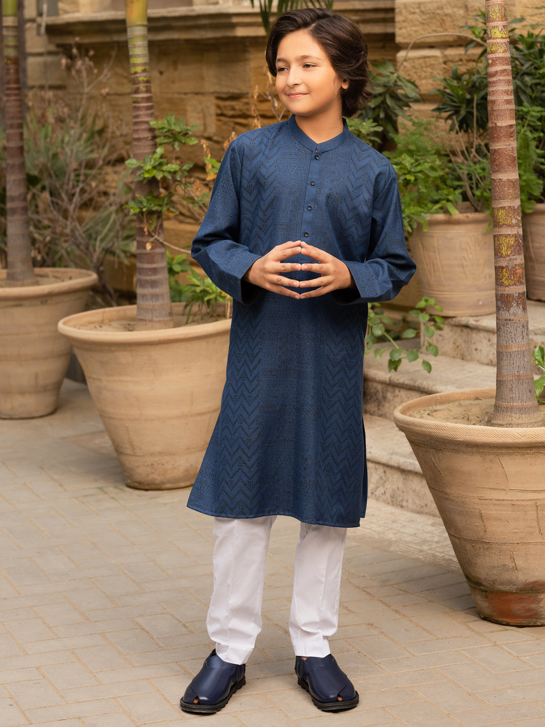 Blue Blended Kurta - ALT-K-035C