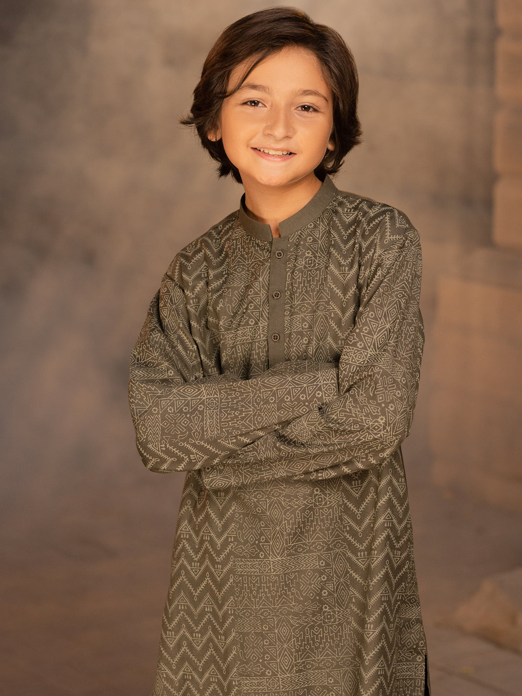 Olive Green Blended Kurta - ALT-K-035D