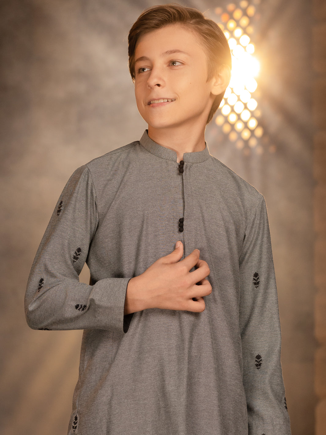 Grey Blended Kurta - ALT-K-046A