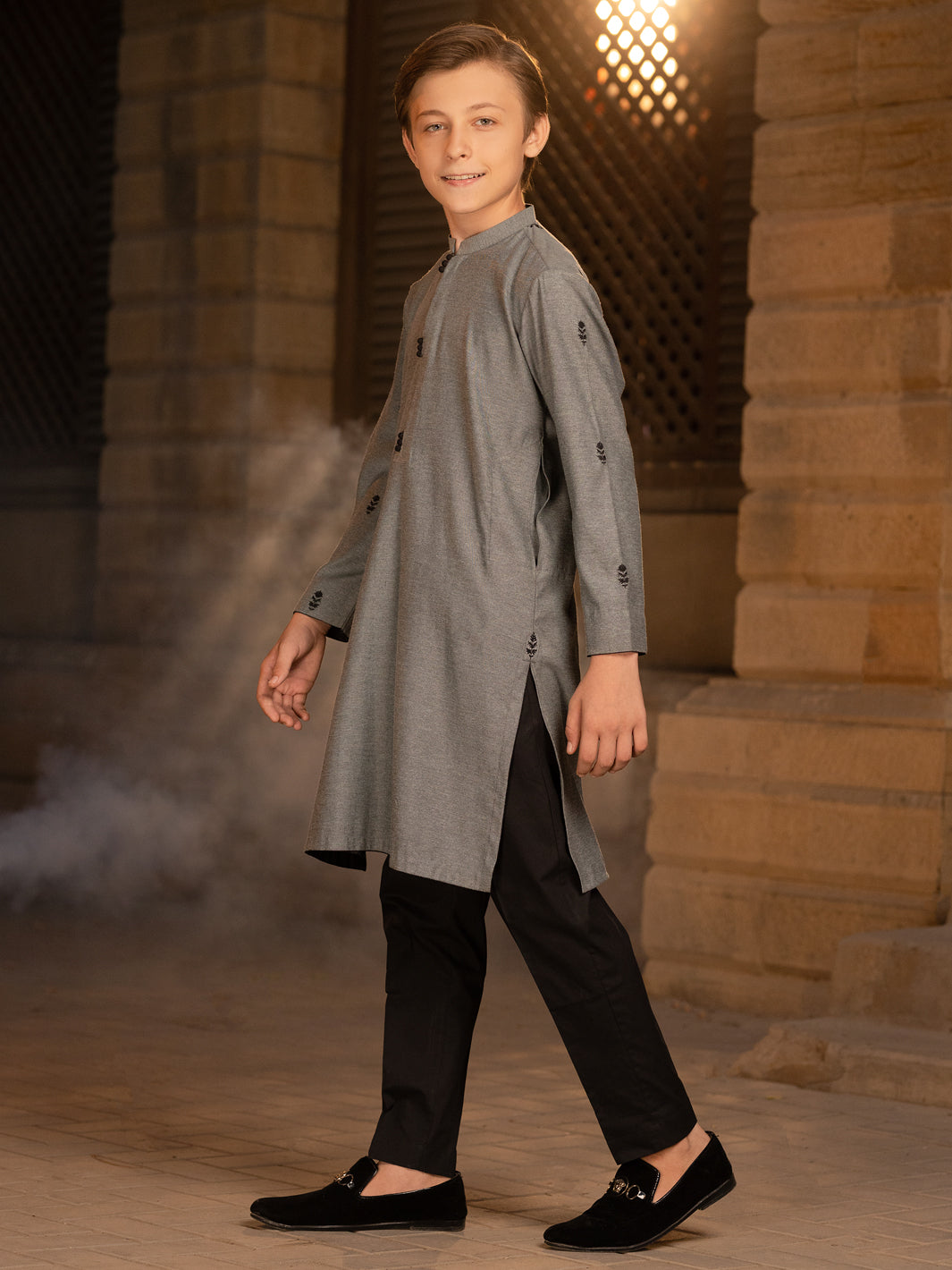Grey Blended Kurta - ALT-K-046A