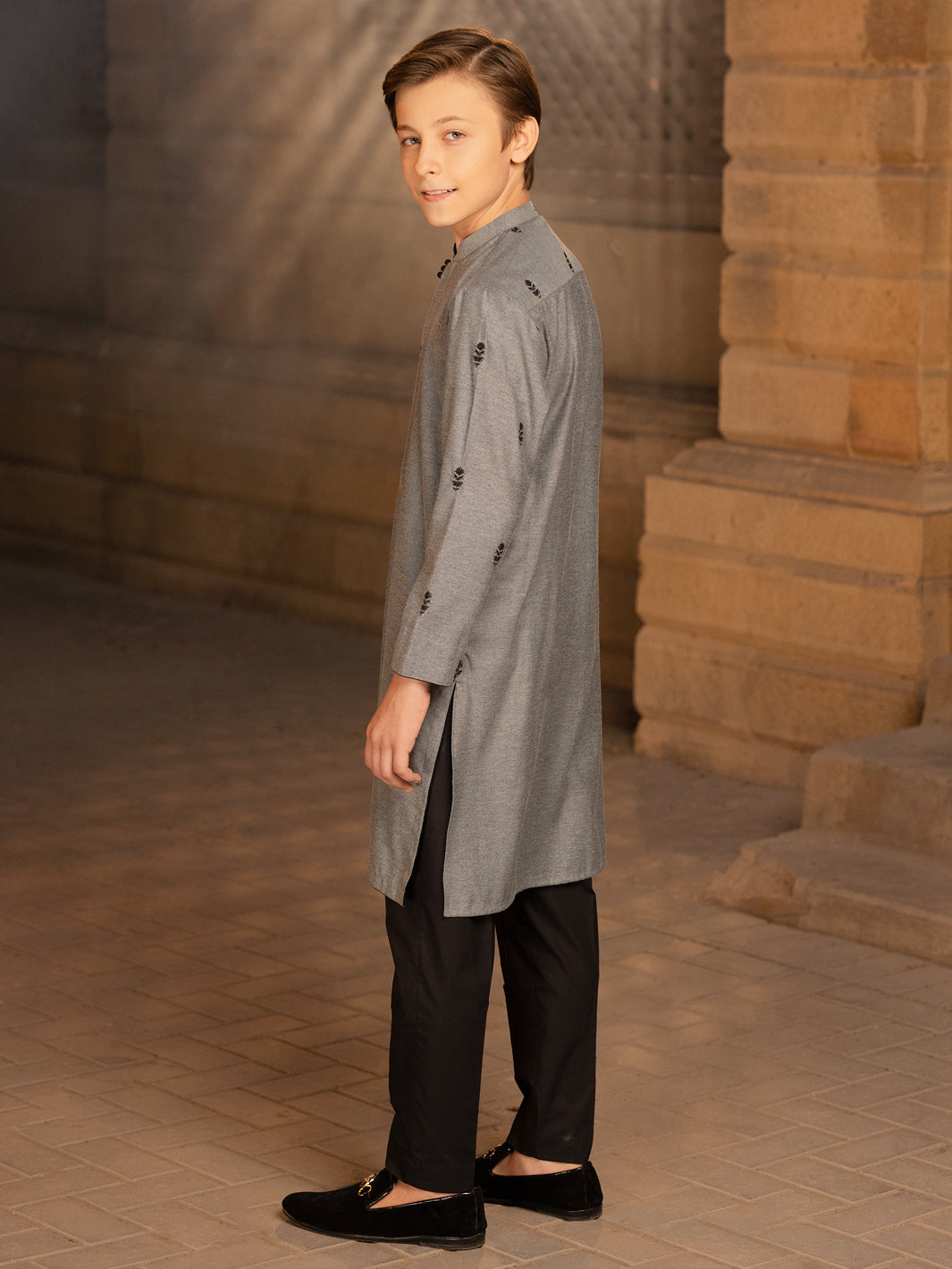 Grey Blended Kurta - ALT-K-046A