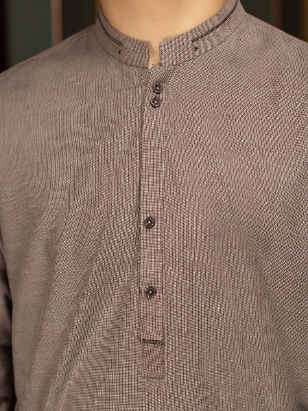 Brown Blended Kameez Shalwar - ALT-KS-073