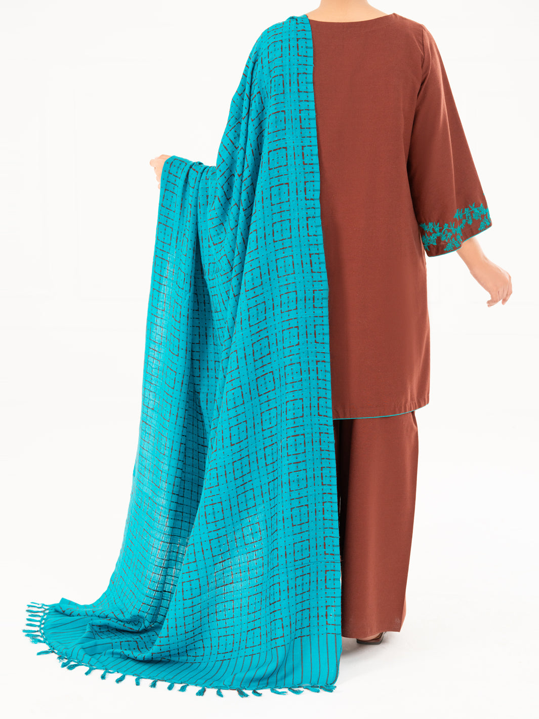 Brown Karandi 3Pc Stitched - AWP-3PS-774