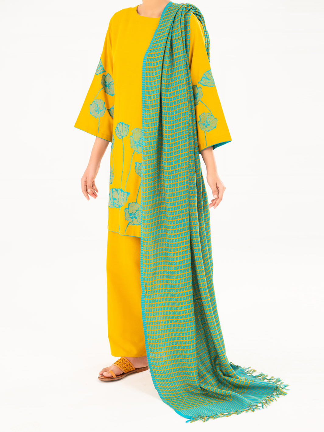 Mustard Karandi 3Pc Stitched - AWP-3PS-775