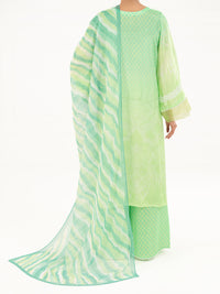 Light Green Thai Silk 3Pc Stitched - AWP-3PS-782
