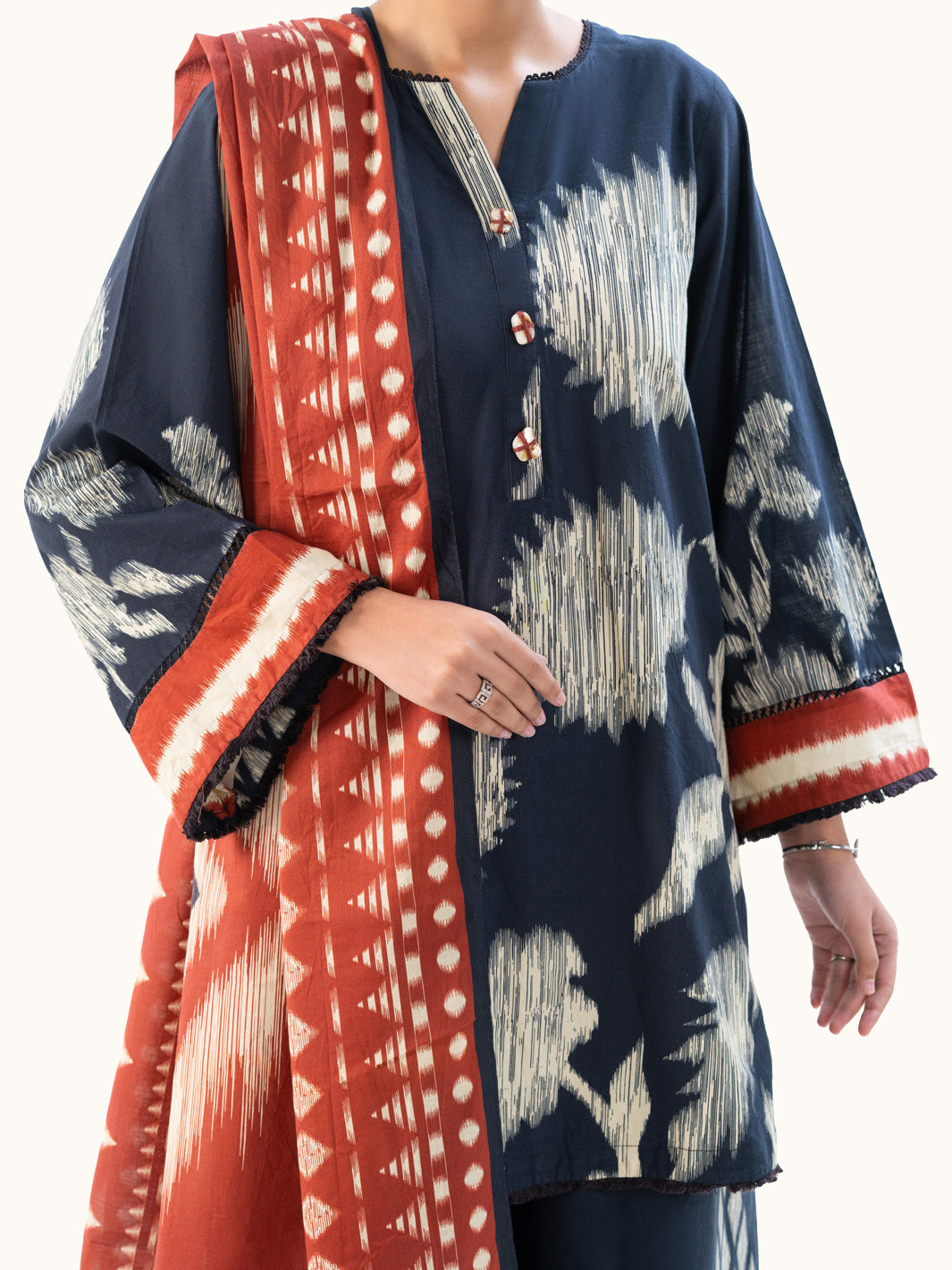 Black Cambric 3Pc Unstitched - AWP-3PS-792