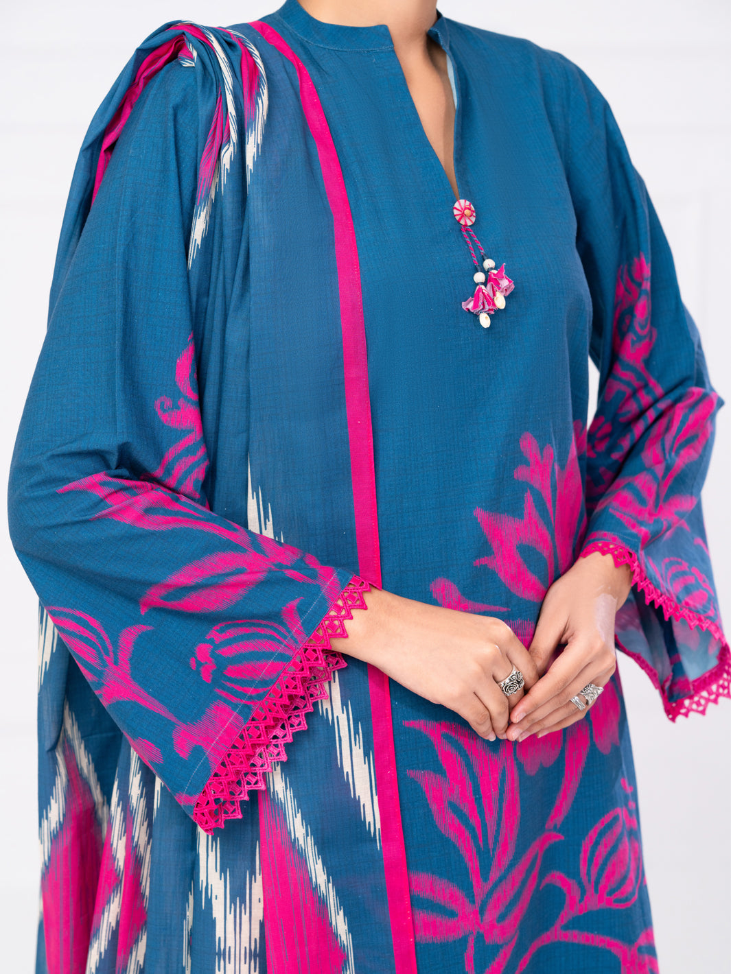 Blue Cambric 3Pc Unstitched - AWP-3PS-793
