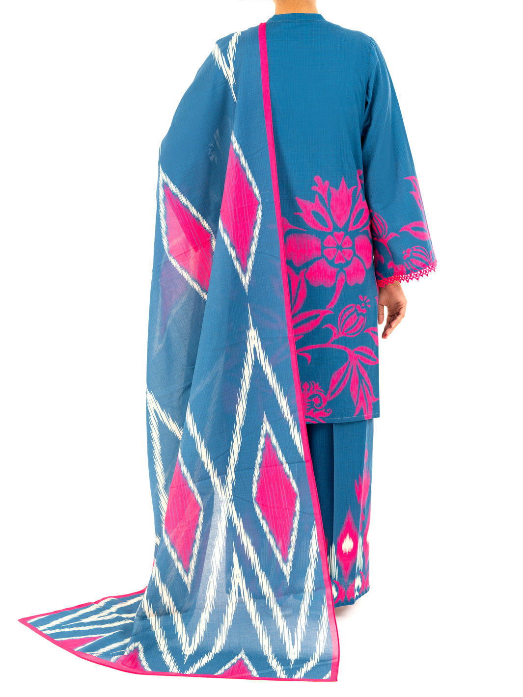 Blue Cambric 3Pc Unstitched - AWP-3PS-793