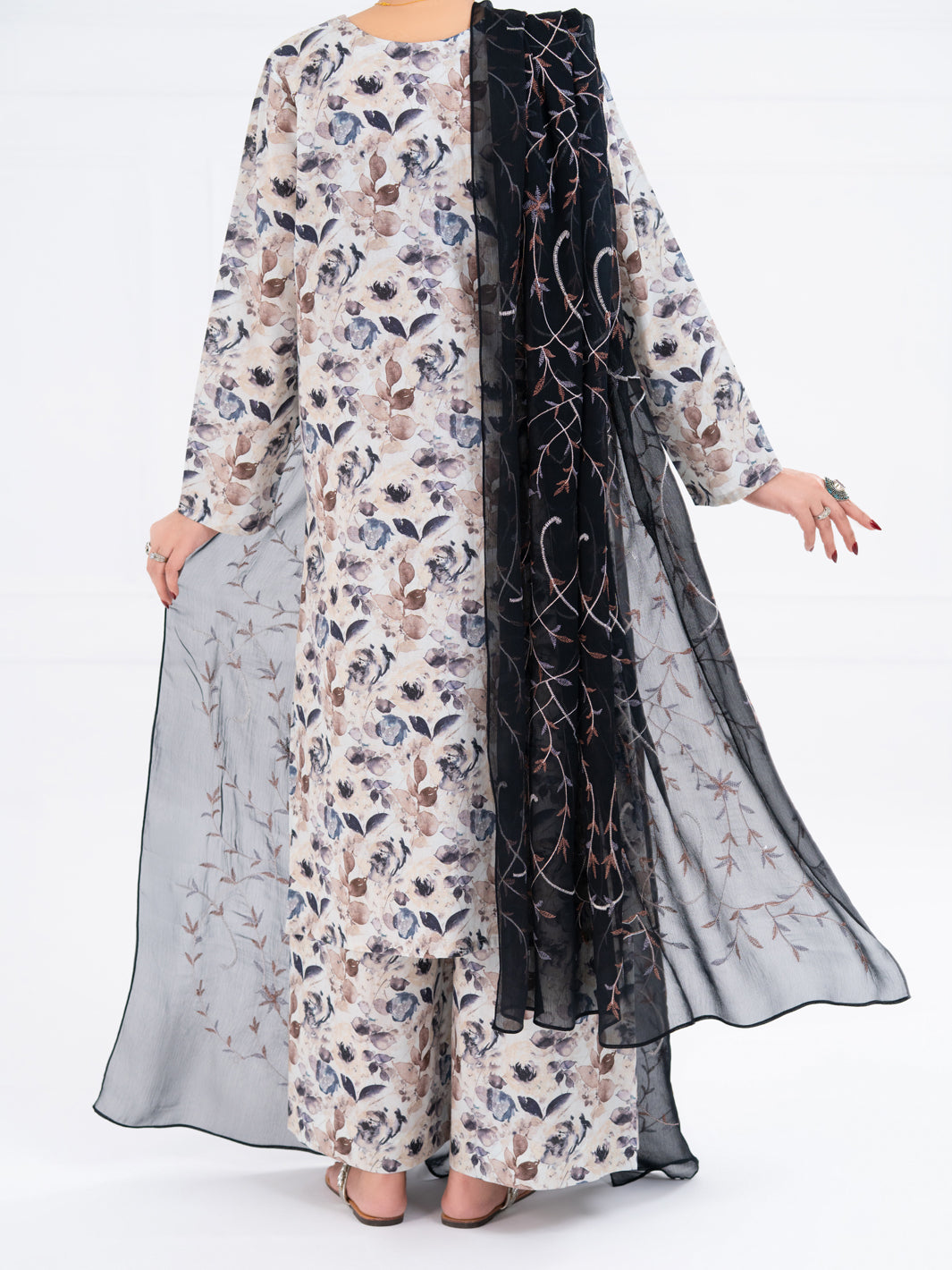 Beige Lawn 3Pc Stitched - AWP-3PS-863