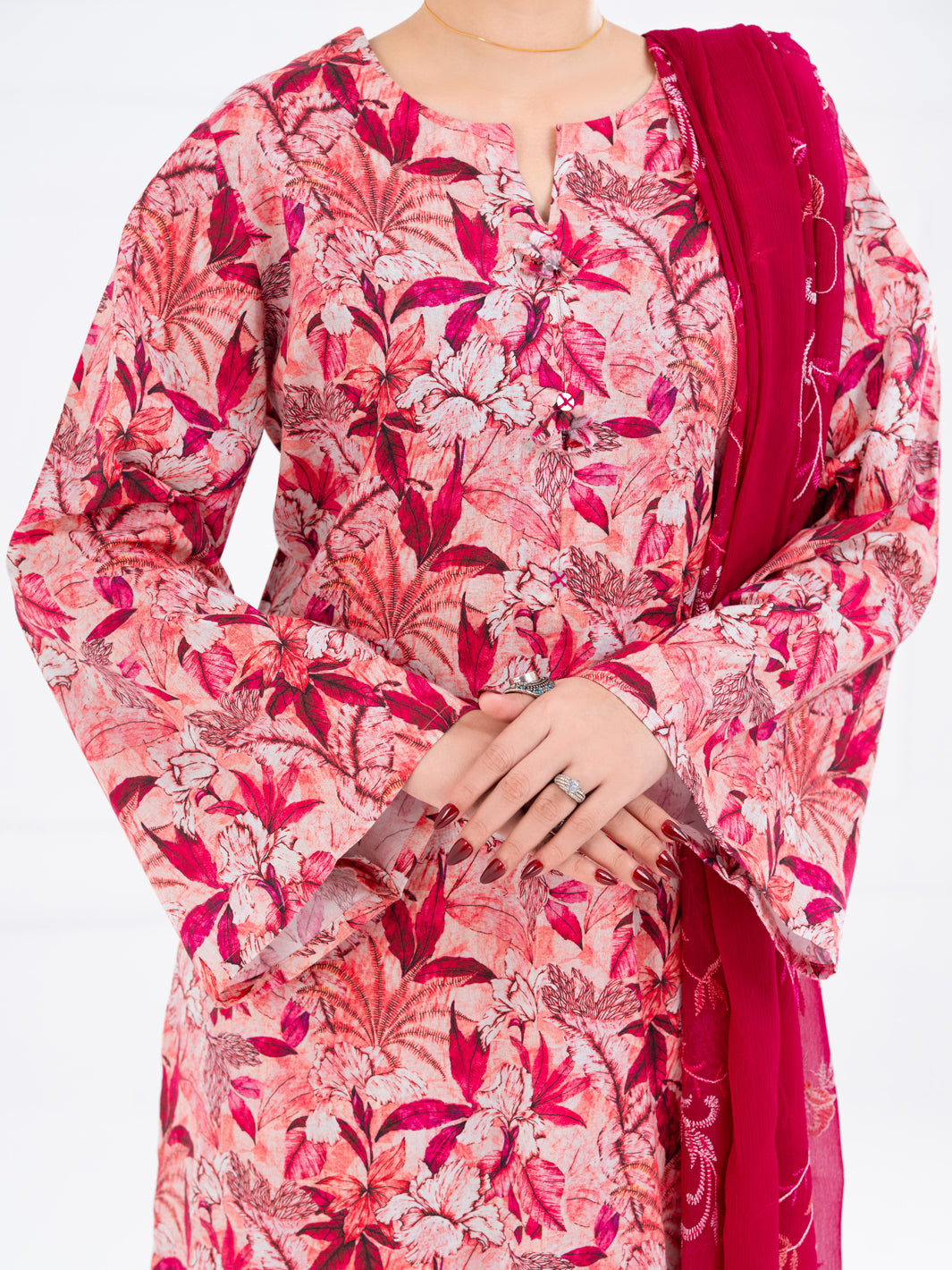 Pink Lawn 3Pc Stitched - AWP-3PS-864