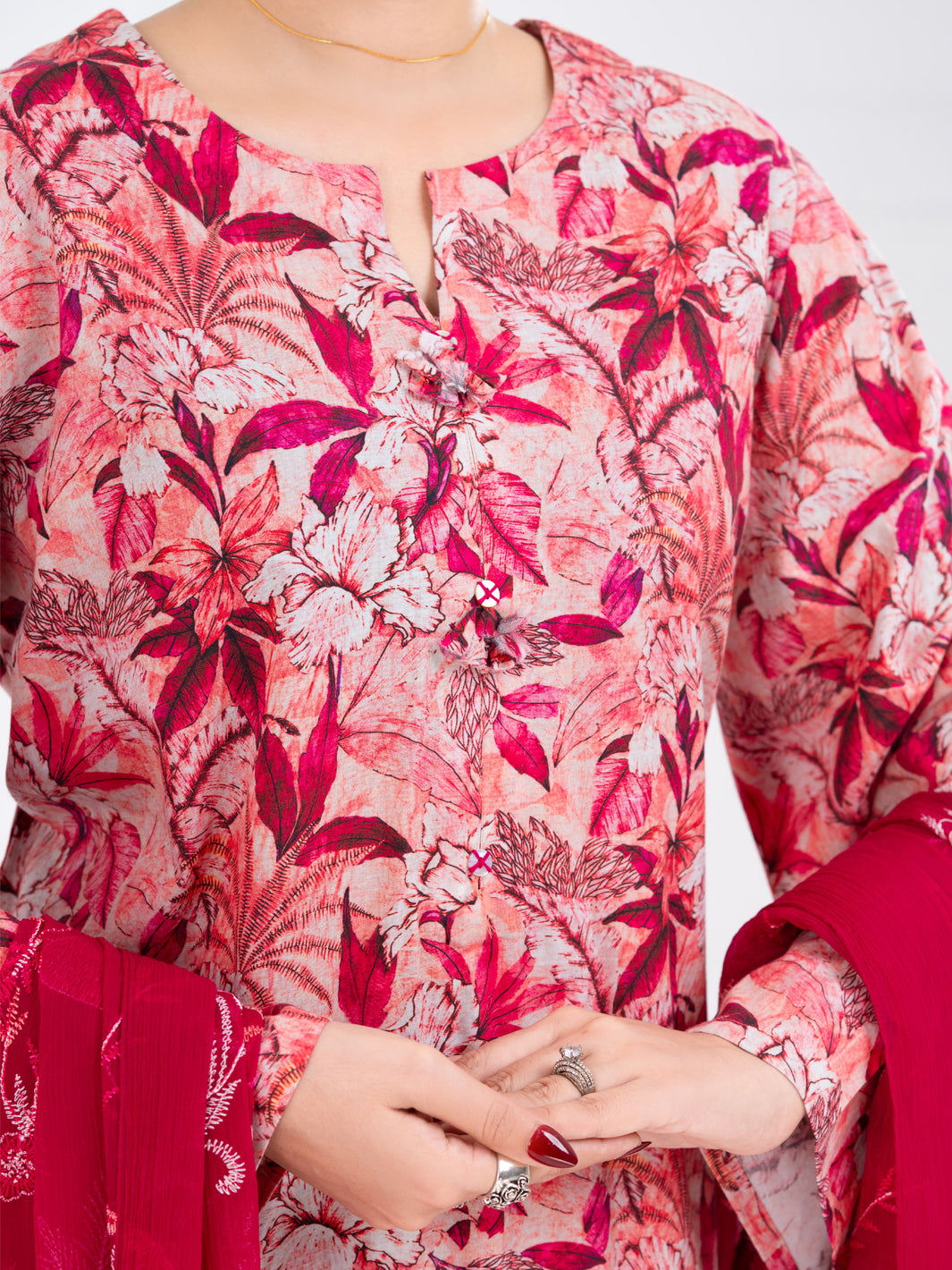 Pink Lawn 3Pc Stitched - AWP-3PS-864