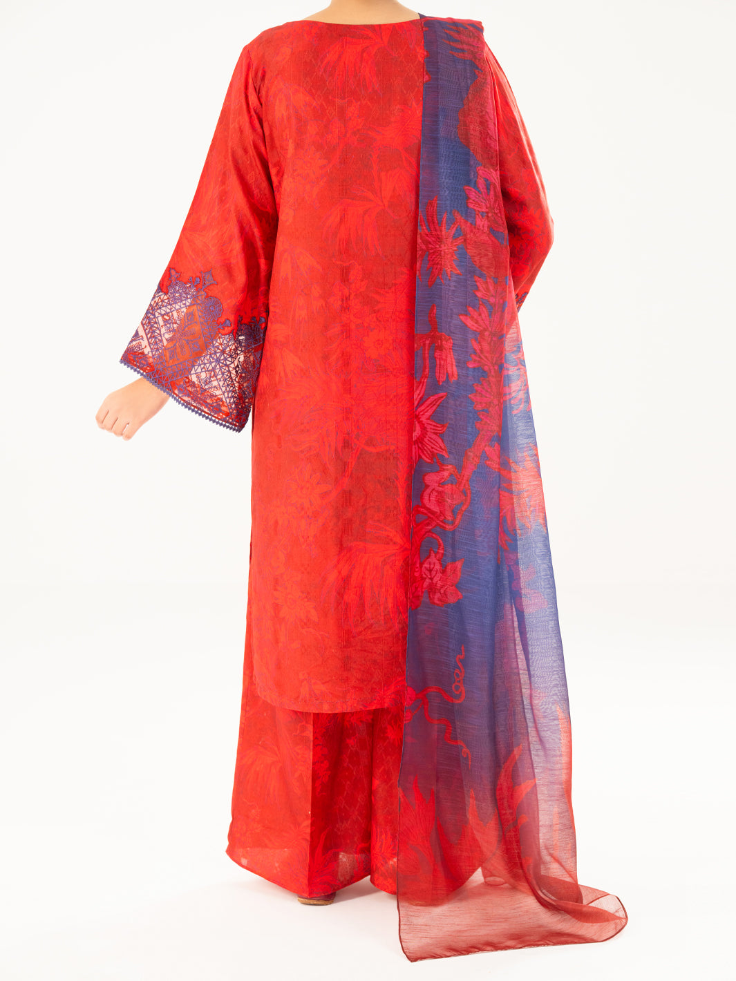 Red Swiss Jacquard 3Pc Stitched - AWP-3PS-867