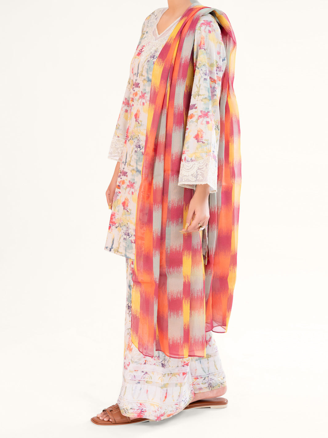 Multicolor Cambric 3Pc Stitched - AWP-3PS-888