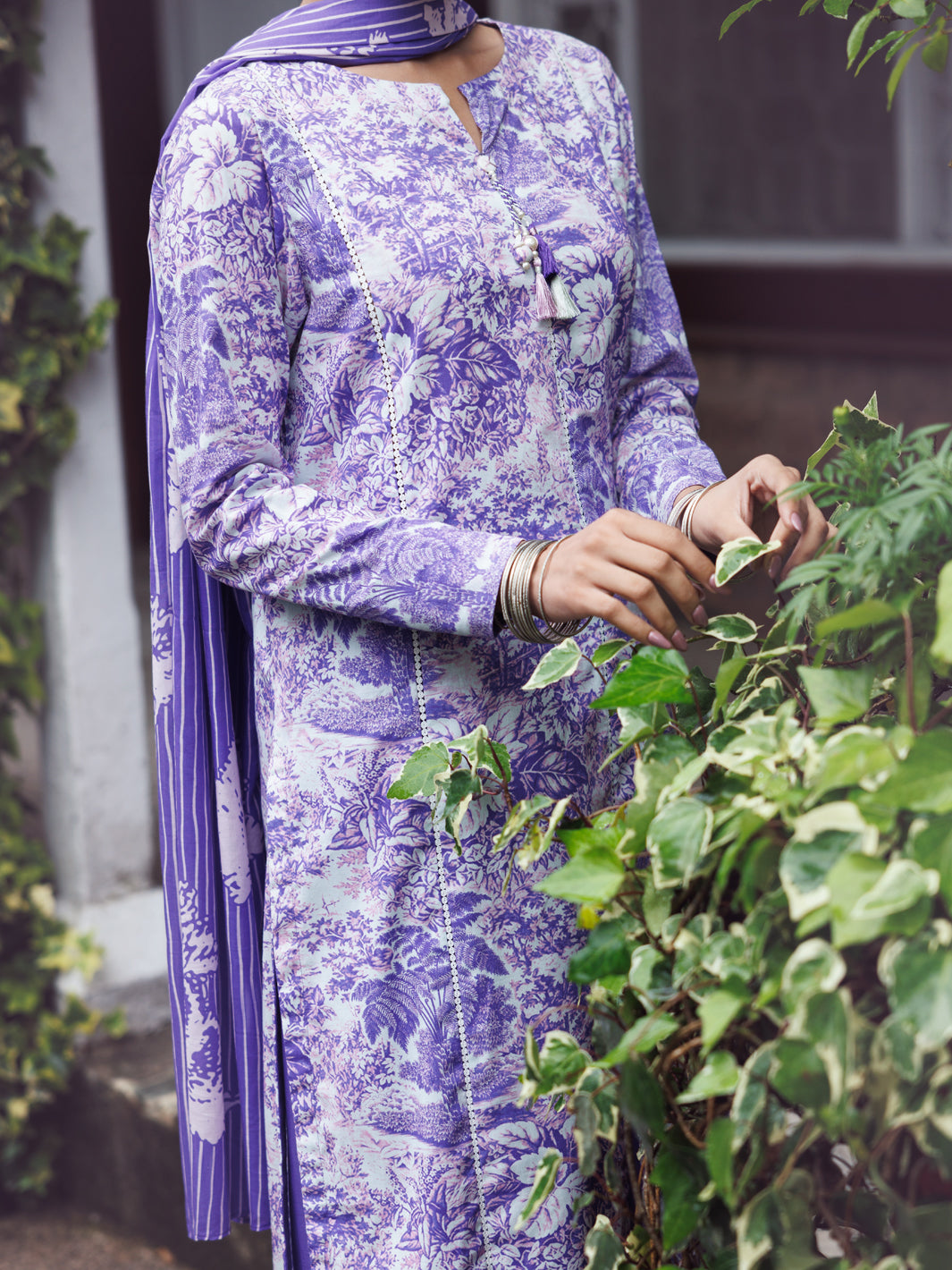 Purple Cambric 3Pc Unstitched - AWP-3PS-894