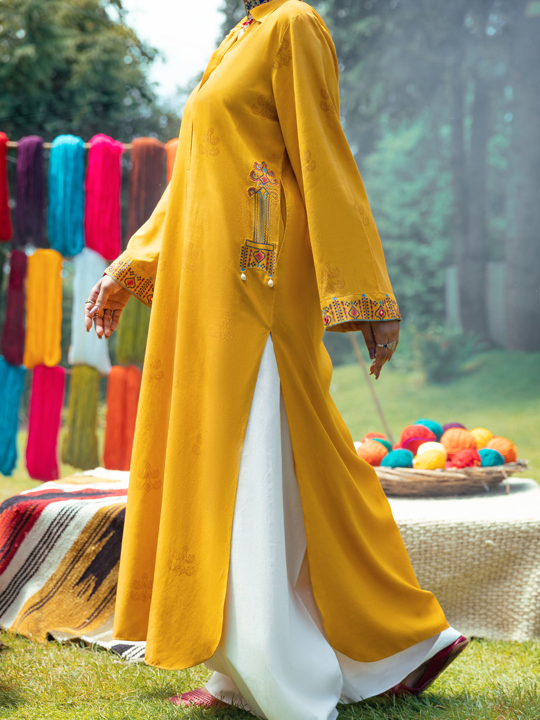 Mustard Viscose Tunic - AWP-LK-613