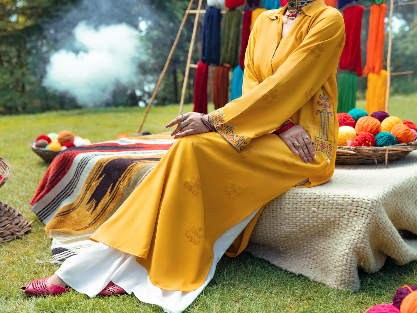 Mustard Viscose Tunic - AWP-LK-613