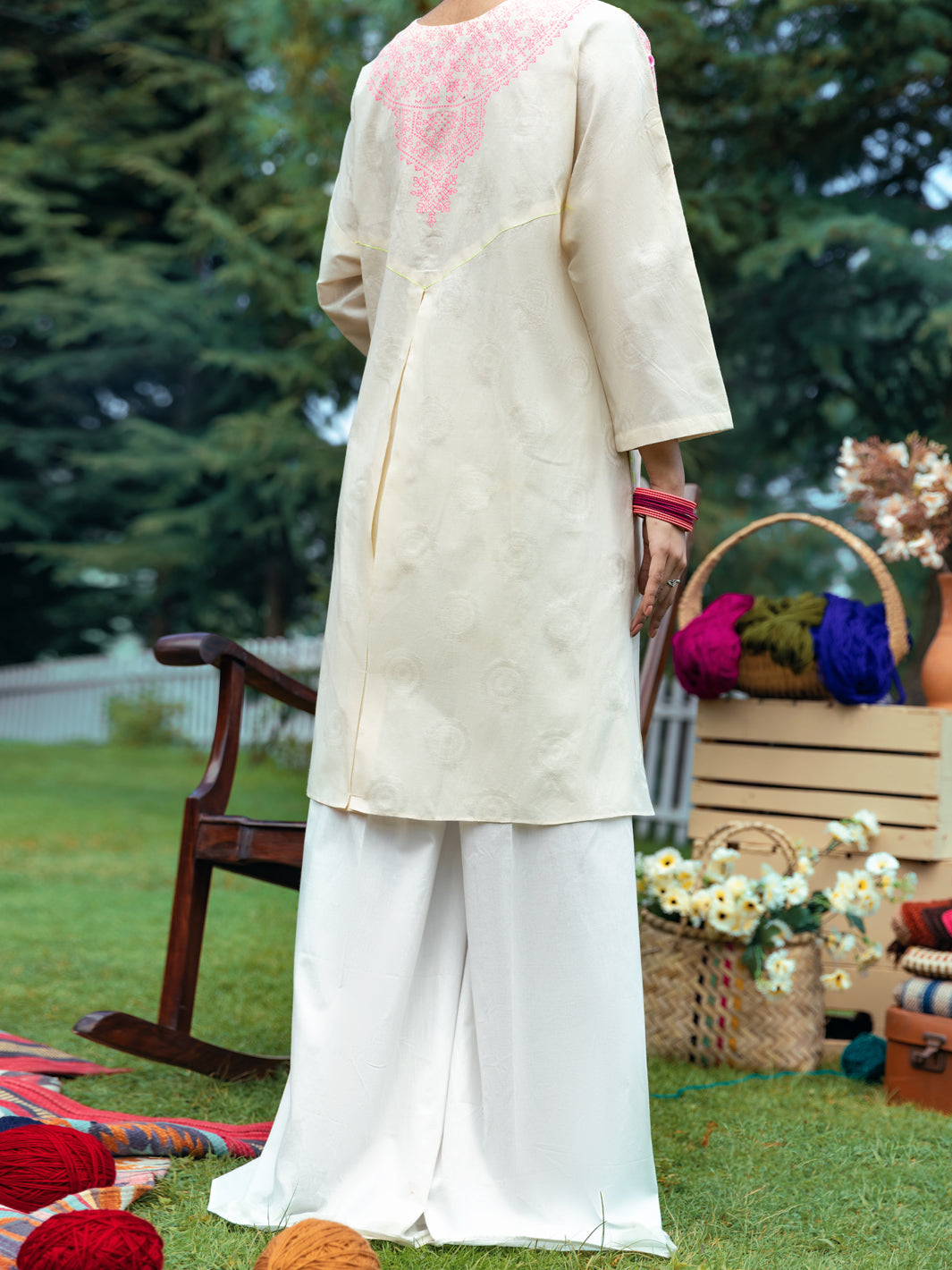 Off White Dobby Tunic - AWP-LK-616