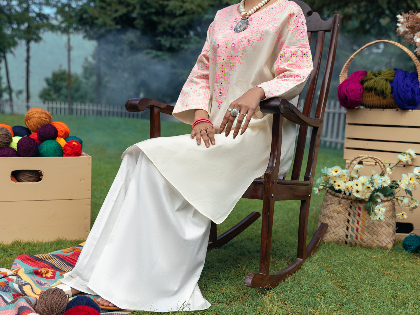Off White Dobby Tunic - AWP-LK-616
