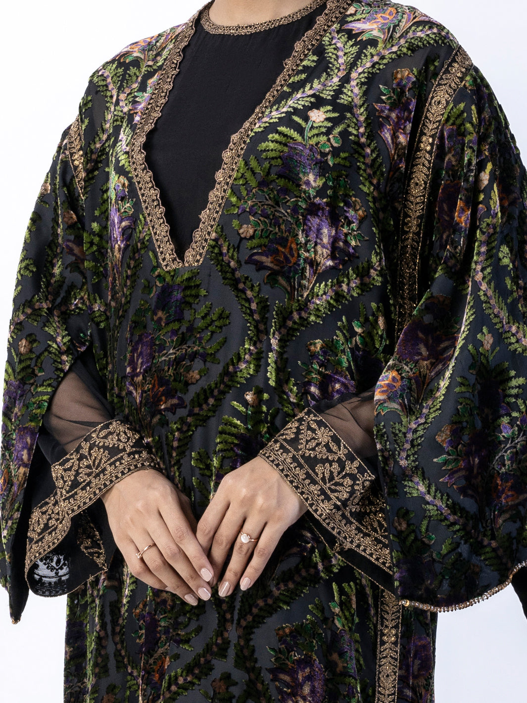 Black Burn Out Tunic - AWP-LK-635 - Almirah Online