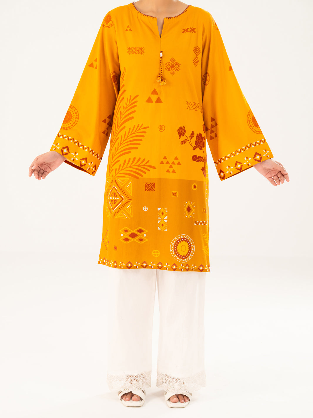 Mustard Cambric Kurti - AWP-LK-908