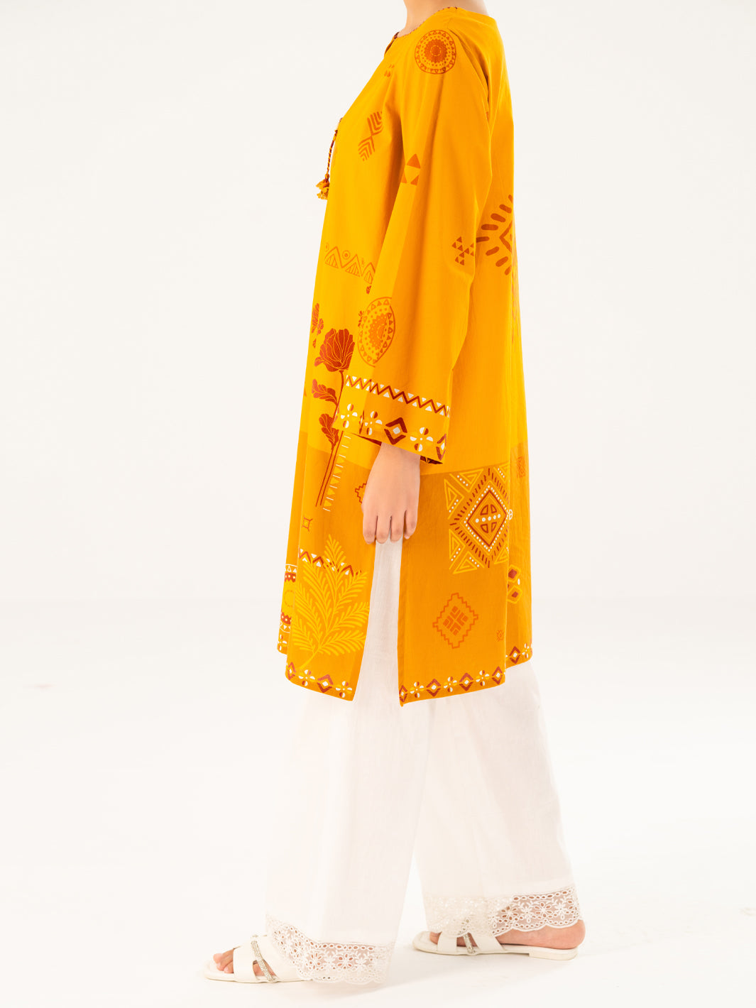 Mustard Cambric Kurti - AWP-LK-908