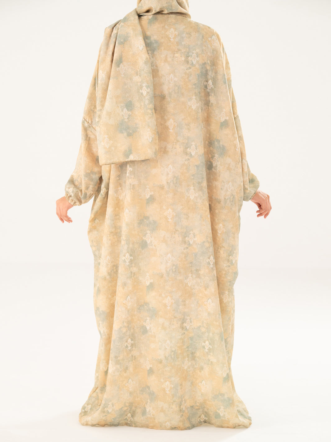 Pistachio Green Swiss Jacquard Salah Robe - AWP-LK-PD-919