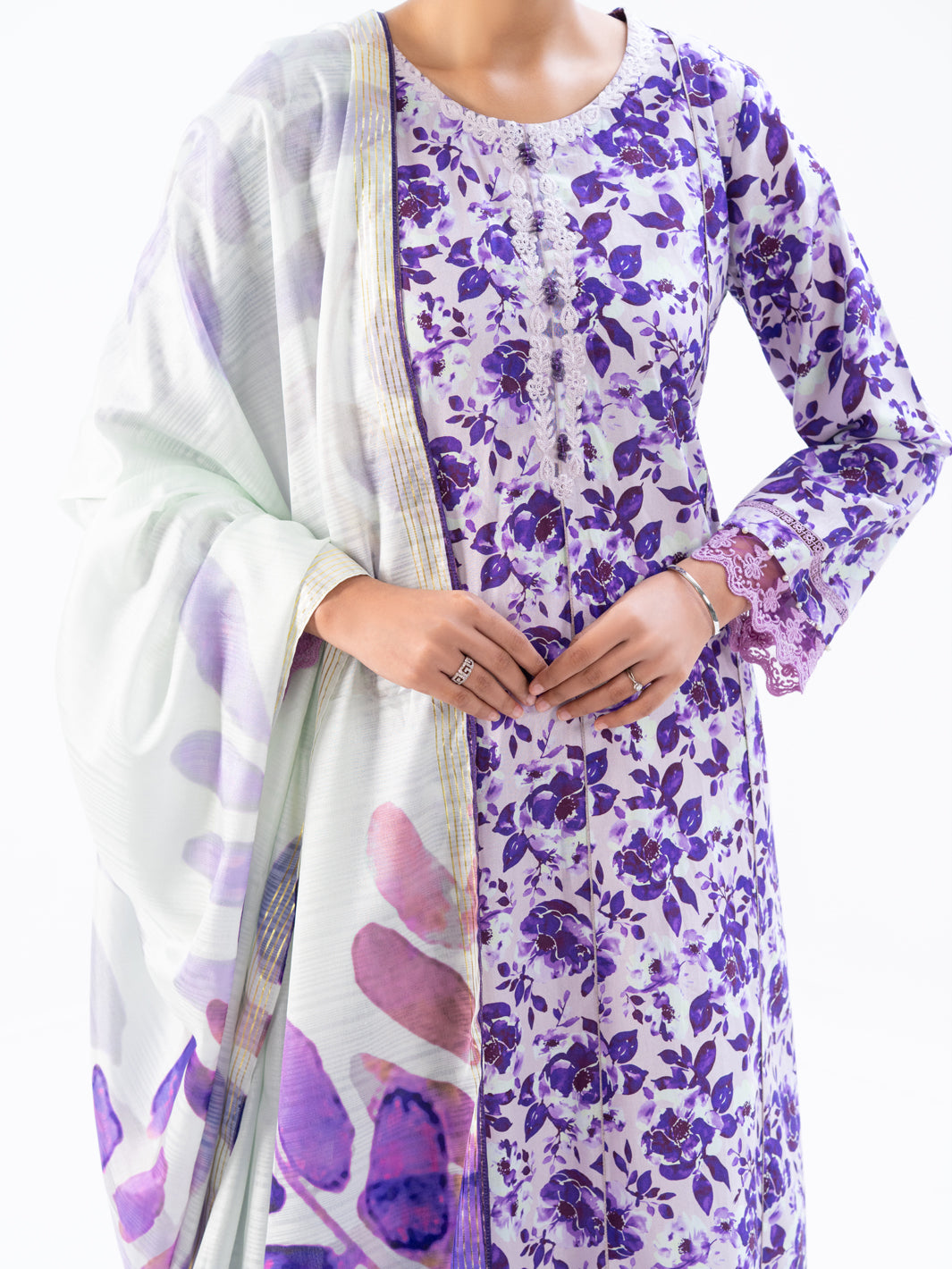 Purple Cambric 2Pc Unstitched - AWP-2PS-LKD-UN-902