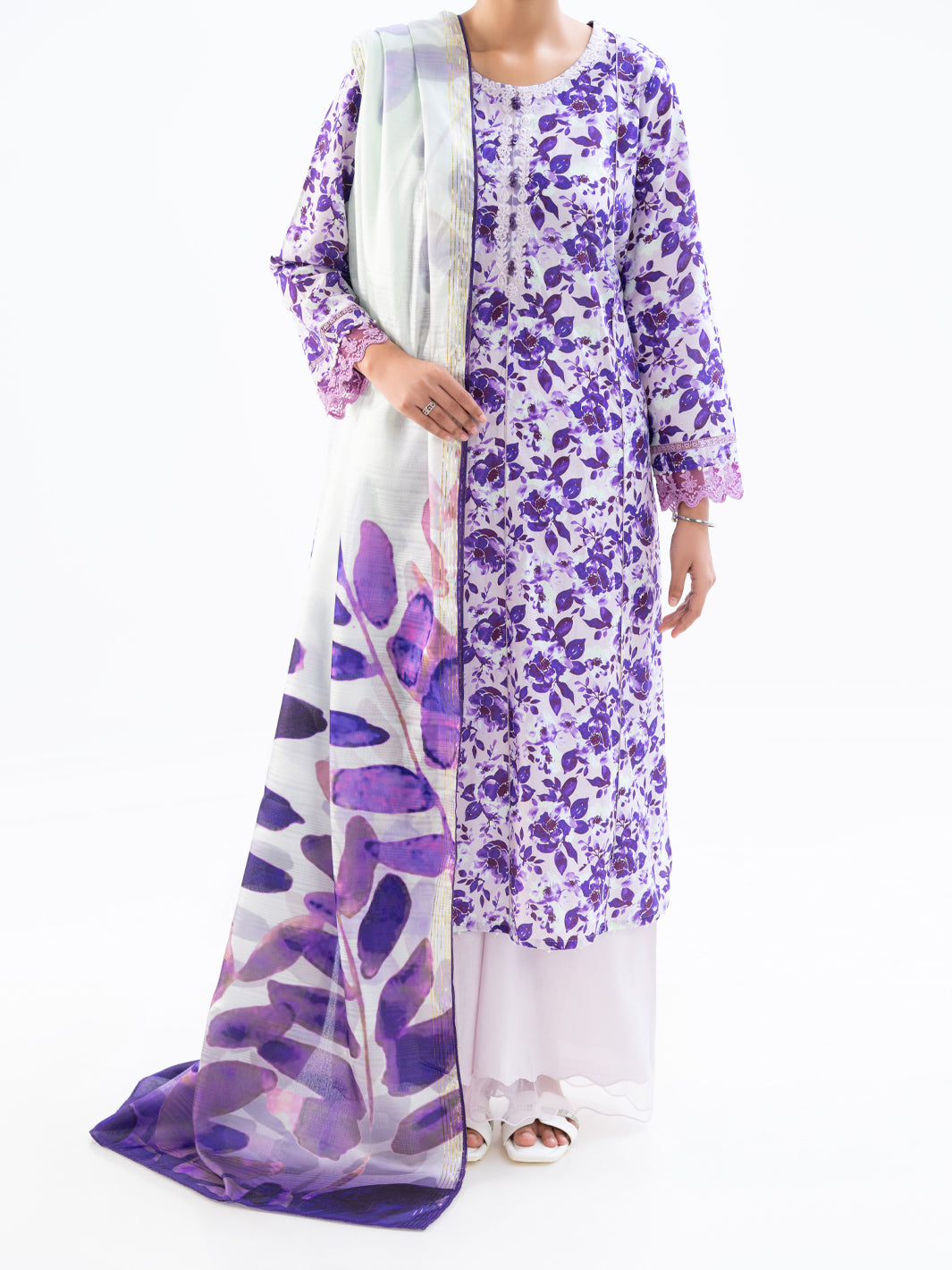 Purple Cambric 2Pc Unstitched - AWP-2PS-LKD-UN-902