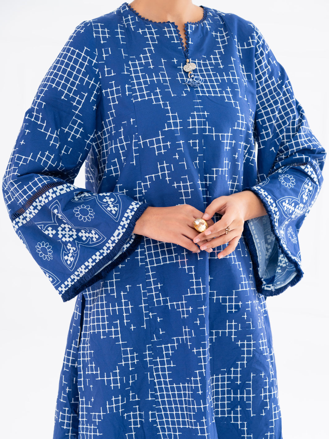 Blue Cambric 2Pc Stitched - AWP-2PS-LKS-898