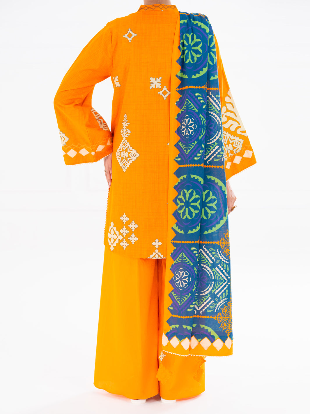 Mustard Cambric 2Pc Unstitched - AWP-2PS-SLKD-UN-834