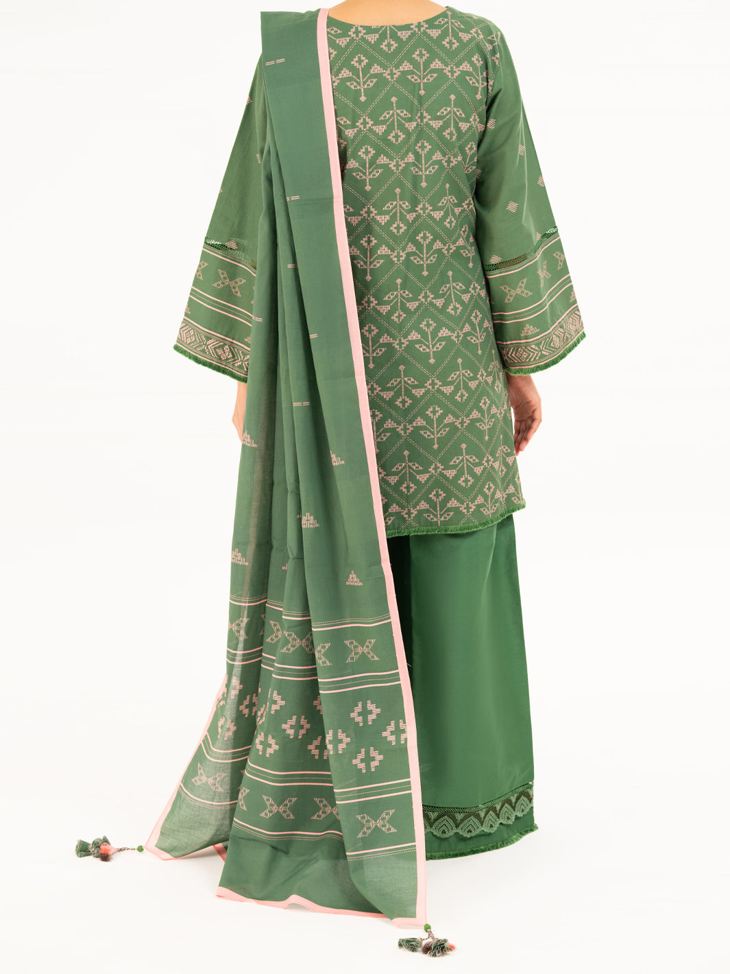 Green Cambric 2Pc Unstitched - AWP-2PS-SLKD-UN-835