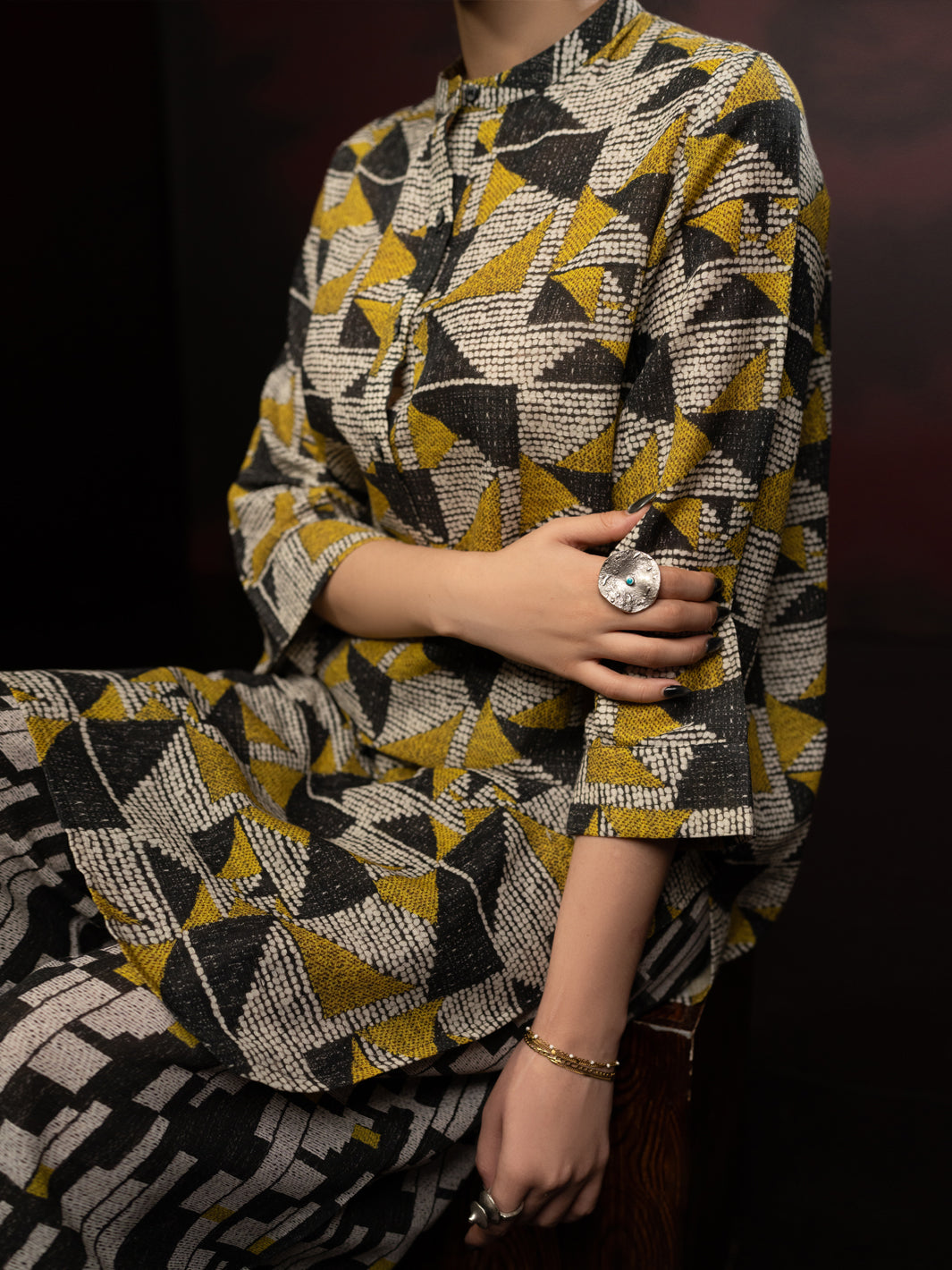 Charcoal Slub Khaddar 2Pc Stitched - AWP-2PS-LKS-811